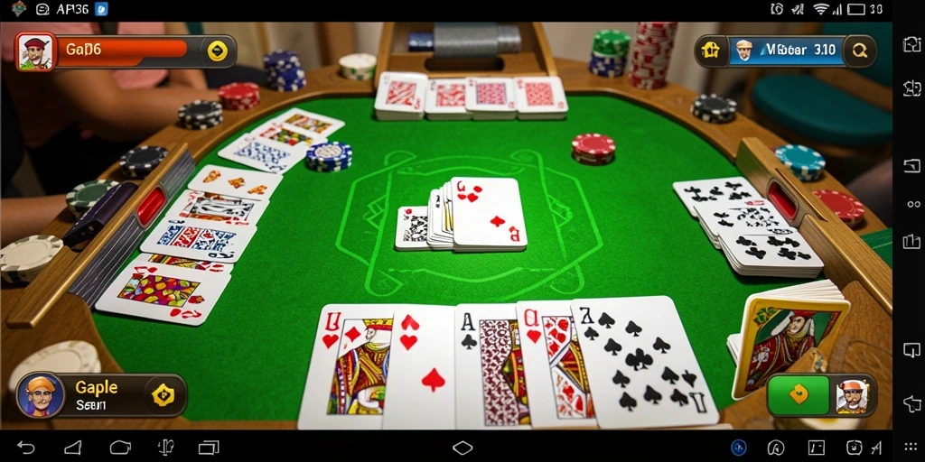 Tampilan gameplay seru saat bermain Gaple di API36.