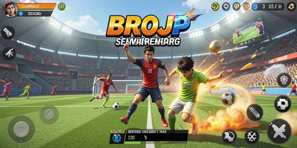 Screenshot menunjukkan intensitas permainan olahraga di BROJP.