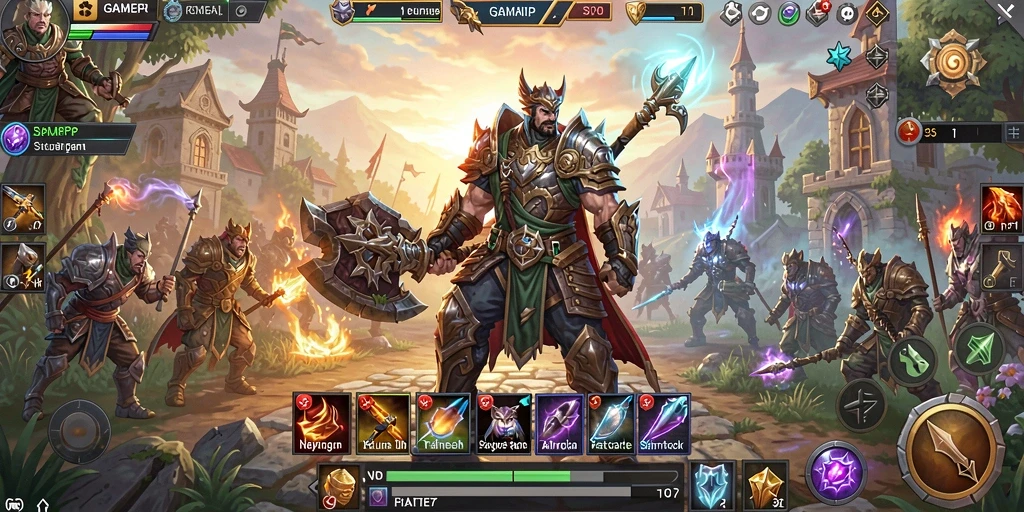 Tangkapan layar yang menampilkan aksi seru dalam game ARPG GAMERP.