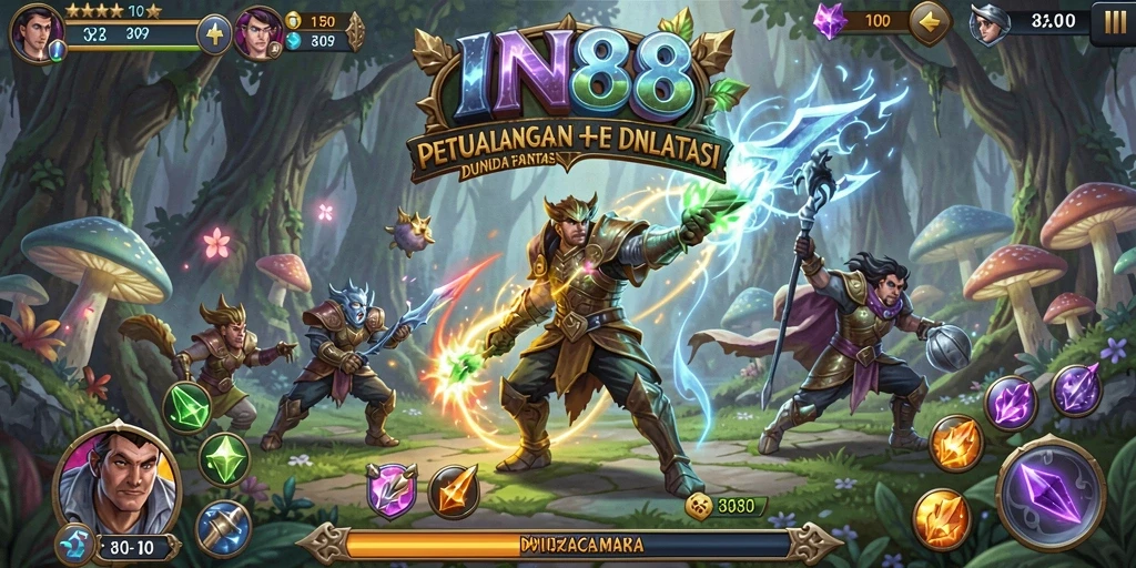 Tangkapan layar IN88 menampilkan aksi seru dalam eksplorasi dunia fantasi.