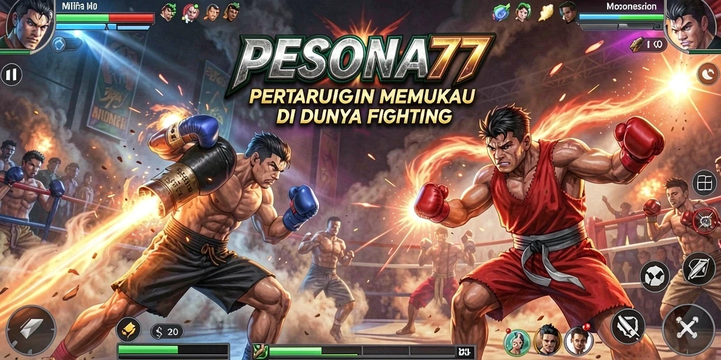 Tampilan gameplay PESONA77 yang penuh aksi dan strategi pertarungan.