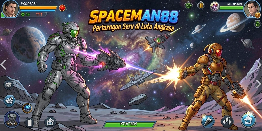 Gameplay menegangkan di luar angkasa dari SPACEMAN88.