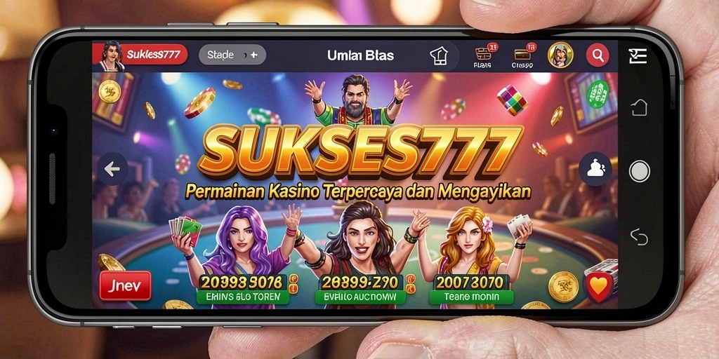 Screenshot menunjukkan gameplay mendebarkan dalam SUKSES777.