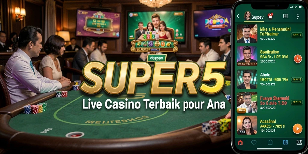 Tampilan gameplay seru di aplikasi Live Casino SUPER5.