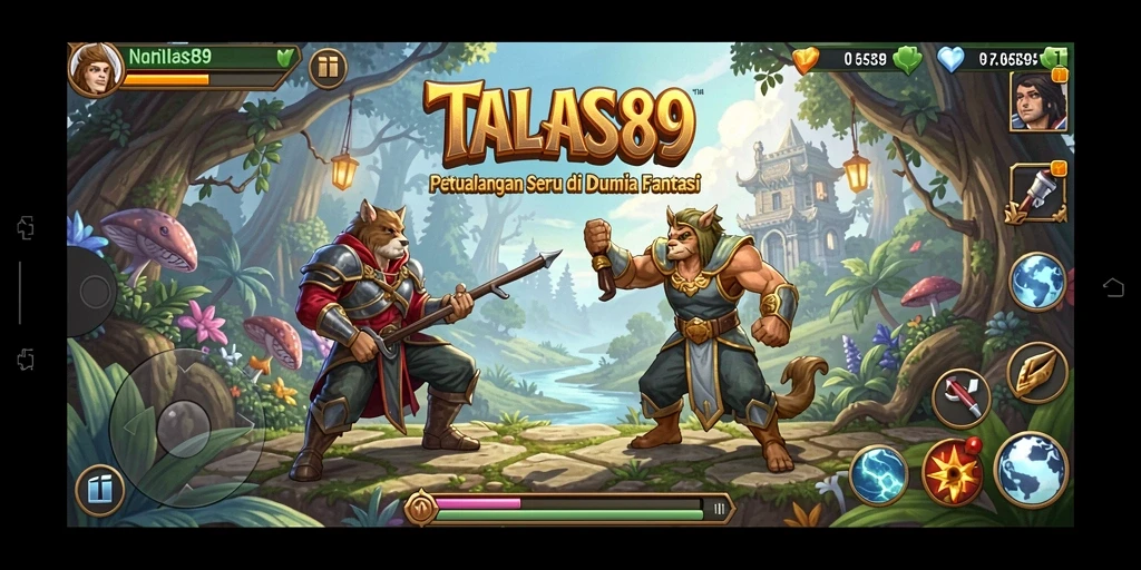 Tampilan menarik dari gameplay Adventure di TALAS89.