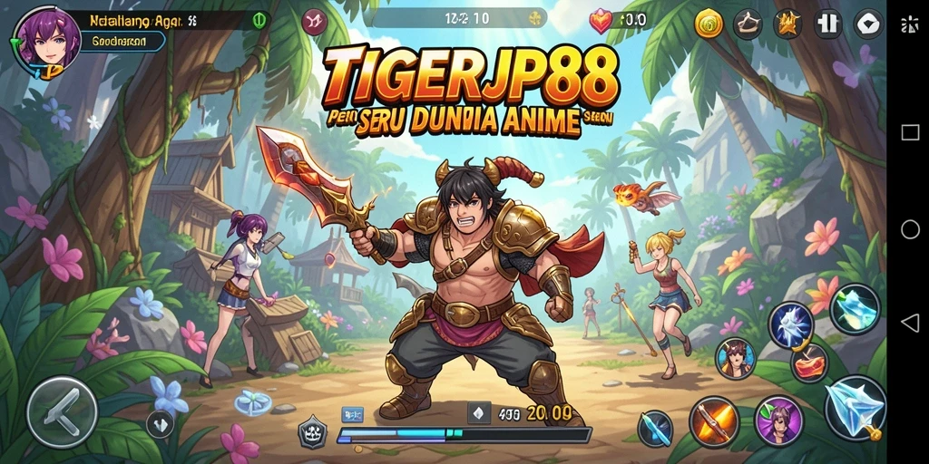 Tampilan menarik dari gameplay <strong>TIGERJP88</strong> yang menampilkan karakter Anime.