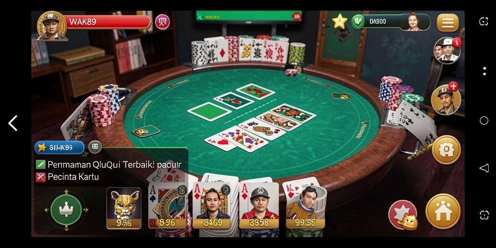 Tampilan menarik gameplay QiuQiu di WAK89.