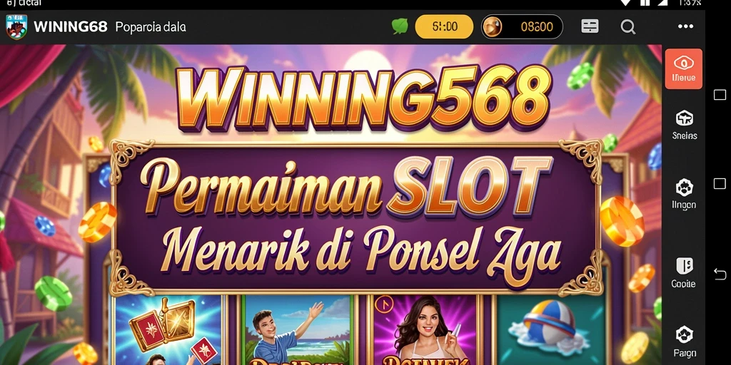 Tangkapan layar bermain WINNING568 dengan gulungan Slot yang mengasyikkan.